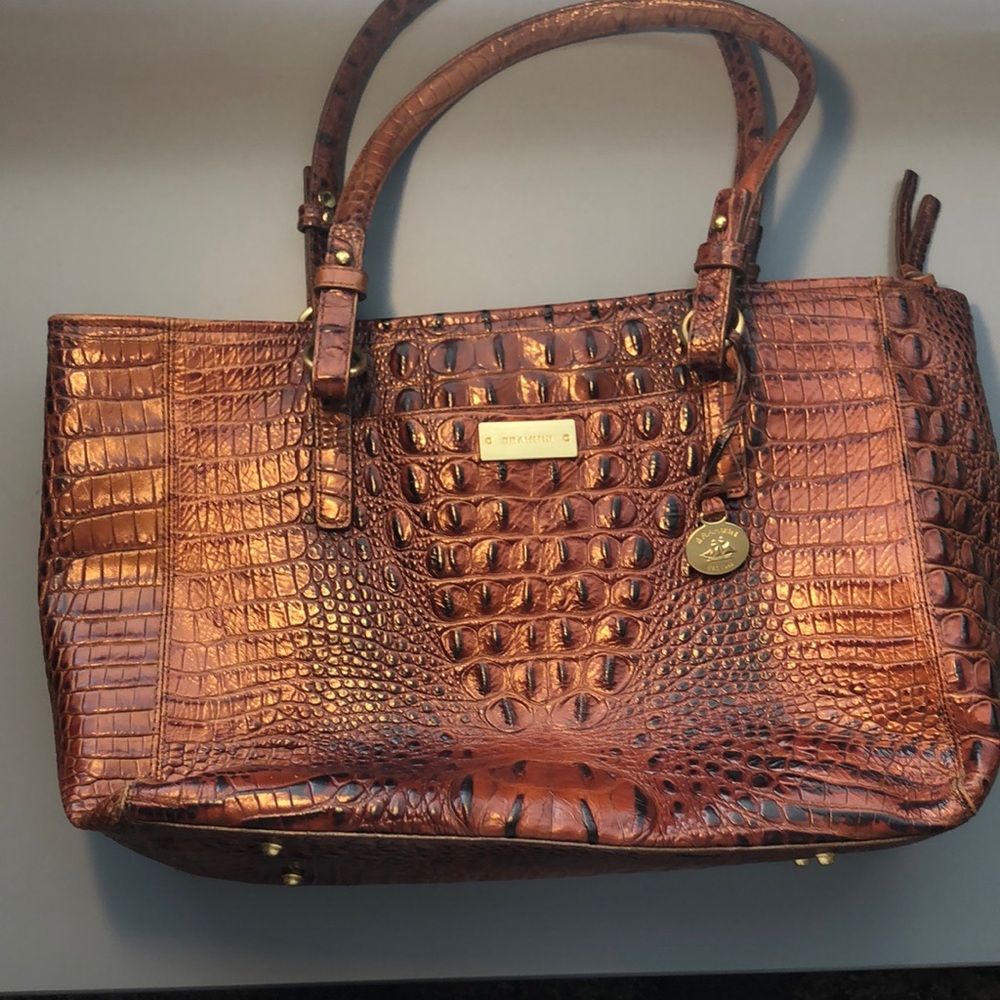 Brahmin Brown Crocodile Embossed Women's Bag
